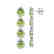 7.46 CTW Peridot & Diamond Halo Earrings 10K White Gold - 2