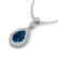 2.75 CTW Sapphire & Micro Pave VS/SI Diamond Necklace