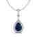 2.75 CTW Sapphire & Micro Pave VS/SI Diamond Necklace - 2