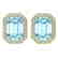 12 CTW Sky Blue Topaz And Micro Pave VS/SI Diamond Halo
