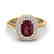 2.50 CTW Garnet With Micro VS/SI Diamond Ring Halo 14K