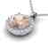 1.50 CTW Morganite & Halo VS/SI Diamond Micro Necklace