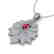 3 CTW Ruby & Micro Pave VS/SI Diamond Designer Necklace