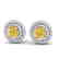 2 CTW Citrine & Micro Pave VS/SI Diamond Stud Earrings