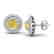 2 CTW Citrine & Micro Pave VS/SI Diamond Stud Earrings - 2