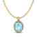 2.50 CTW Aquamarine & Micro VS/SI Diamond Necklace Halo - 2