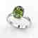 3 CTW Green Tourmaline Designer Inspired Solitaire Ring - 2