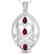 3.50 CTW Ruby & Micro Pave VS/SI Diamond Heart Necklace
