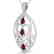 3.50 CTW Ruby & Micro Pave VS/SI Diamond Heart Necklace - 2