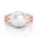 0.30 CTW Micro Pave VS/SI Diamond & Pearl Designer Ring