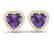 2 CTW Amethyst & Micro Pave VS/SI Diamond Earrings
