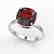 6 CTW Cushion Cut Garnet Inspired Solitaire Engagement - 2