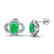 4 CTW Emerald & Micro Pave VS/SI Diamond Earrings 10K - 2