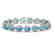 16.59 CTW Swiss Topaz & Diamond Halo Bracelet 10K White