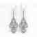5.22 CTW Pear Diamond Designer Earrings 18K White Gold