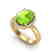 2.50 CTW Peridot & Micro Pave VS/SI Diamond Ring Halo - 2