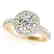 0.76 CTW Certified VS/SI Diamond Solitaire Halo Ring