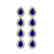 10.2 CTW Sapphire & Diamond Halo Earrings 10K Yellow