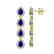 10.2 CTW Sapphire & Diamond Halo Earrings 10K Yellow - 2