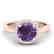 2 CTW Amethyst & Halo VS/SI Diamond Micro Pave Ring 14K