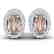0.75 CTW Morganite & Micro Pave VS/SI Diamond Earrings
