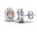 0.75 CTW Morganite & Micro Pave VS/SI Diamond Earrings - 2