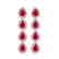 10.2 CTW Ruby & Diamond Halo Earrings 10K Rose Gold