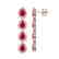 10.2 CTW Ruby & Diamond Halo Earrings 10K Rose Gold - 2