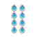 7.81 CTW Swiss Topaz & Diamond Halo Earrings 10K White