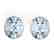 18 CTW Sky Blue Topaz Designer Solitaire Stud Earrings