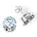 18 CTW Sky Blue Topaz Designer Solitaire Stud Earrings - 2