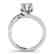 0.81 CTW Certified VS/SI Diamond Bypass Solitaire Ring - 2