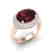 4.50 CTW Garnet & Micro Pave VS/SI Diamond Ring 14K