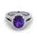 3 CTW Amethyst & Micro VS/SI Diamond Halo Solitaire