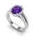 3 CTW Amethyst & Micro VS/SI Diamond Halo Solitaire - 2