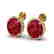 25 CTW Ruby & Micro Pave VS/SI Diamond Halo Earrings