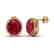 25 CTW Ruby & Micro Pave VS/SI Diamond Halo Earrings - 2