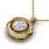 1.02 CTW Certified VS/SI Diamond Art Deco Necklace 18K - 2