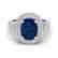 3.50 CTW Sapphire & Micro Pave VS/SI Diamond Halo Ring