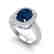 3.50 CTW Sapphire & Micro Pave VS/SI Diamond Halo Ring - 2