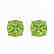 4 CTW Cushion Cut Peridot Designer Solitaire Stud