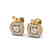 0.60 CTW VS/SI Diamond Micro Pave Halo Earrings 18K