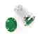 7 CTW Emerald Designer Inspired Solitaire Stud Earrings - 2