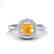 0.75 CTW Citrine & Micro Halo VS/SI Diamond Ring 18K