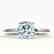 1.50 CTW Cushion Cut Aquamarine Designer Solitaire Ring