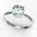 1.50 CTW Cushion Cut Aquamarine Designer Solitaire Ring - 2