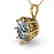 1 CTW VS/SI Oval Diamond Solitaire Necklace 14K Yellow