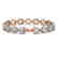 15.74 CTW Aquamarine & Diamond Halo Bracelet 10K Rose - 2
