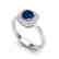 1.16 CTW Sapphire & Micro VS/SI Diamond Ring Solitaire - 2