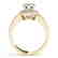 0.9 CTW Certified VS/SI Diamond Solitaire Halo Ring 14K - 2